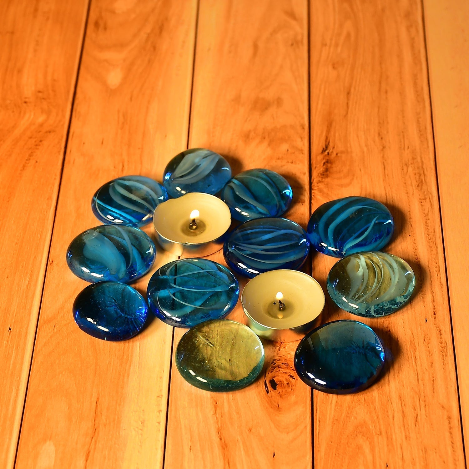 Colorful flat glass pebbles Colorful flat glass pebbles